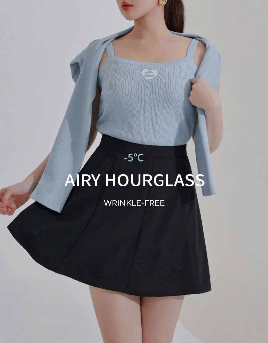 Cooling Fabric High Waist A Line Mini Skirt with Flared Hem